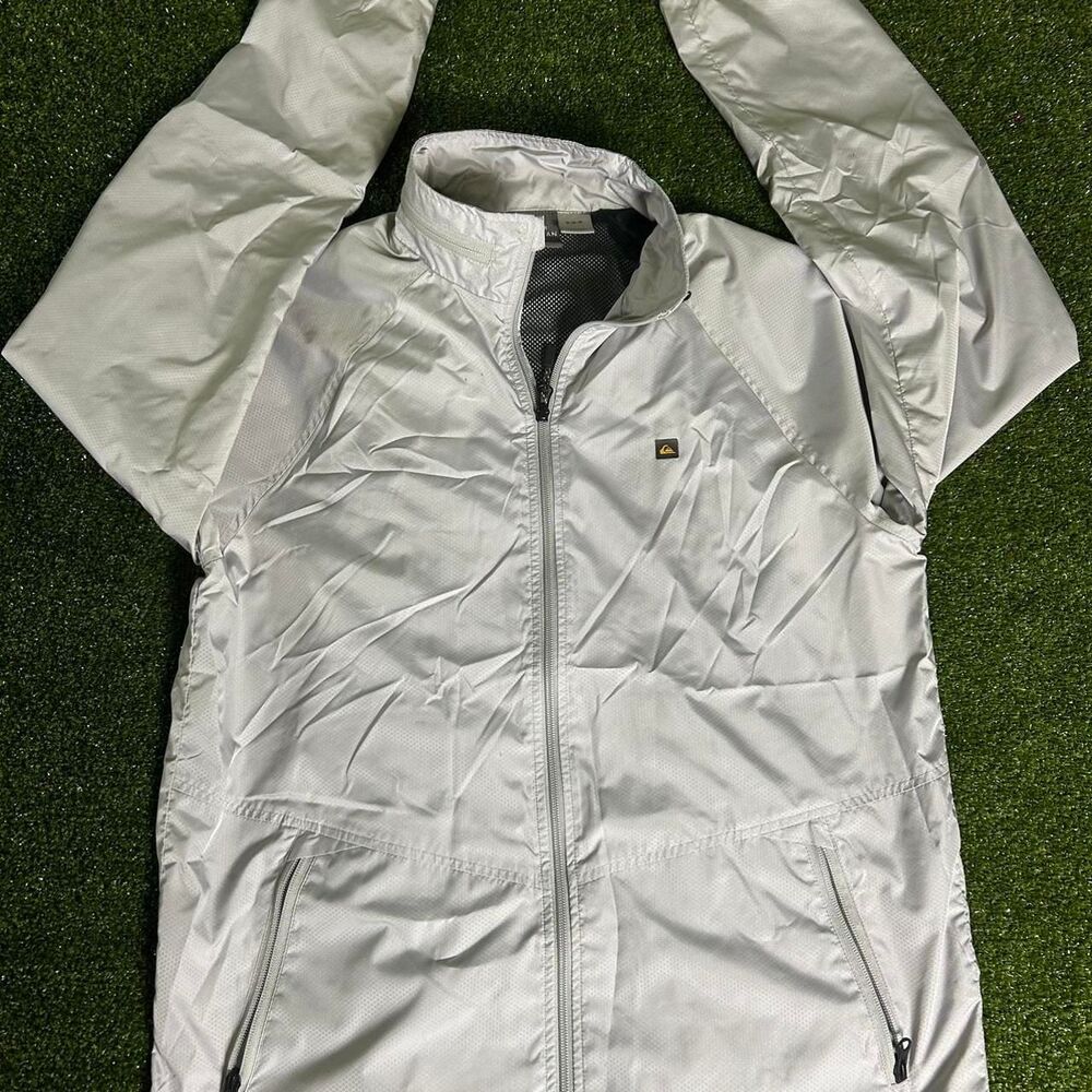 Quiksilver Men's White and Grey Jacket